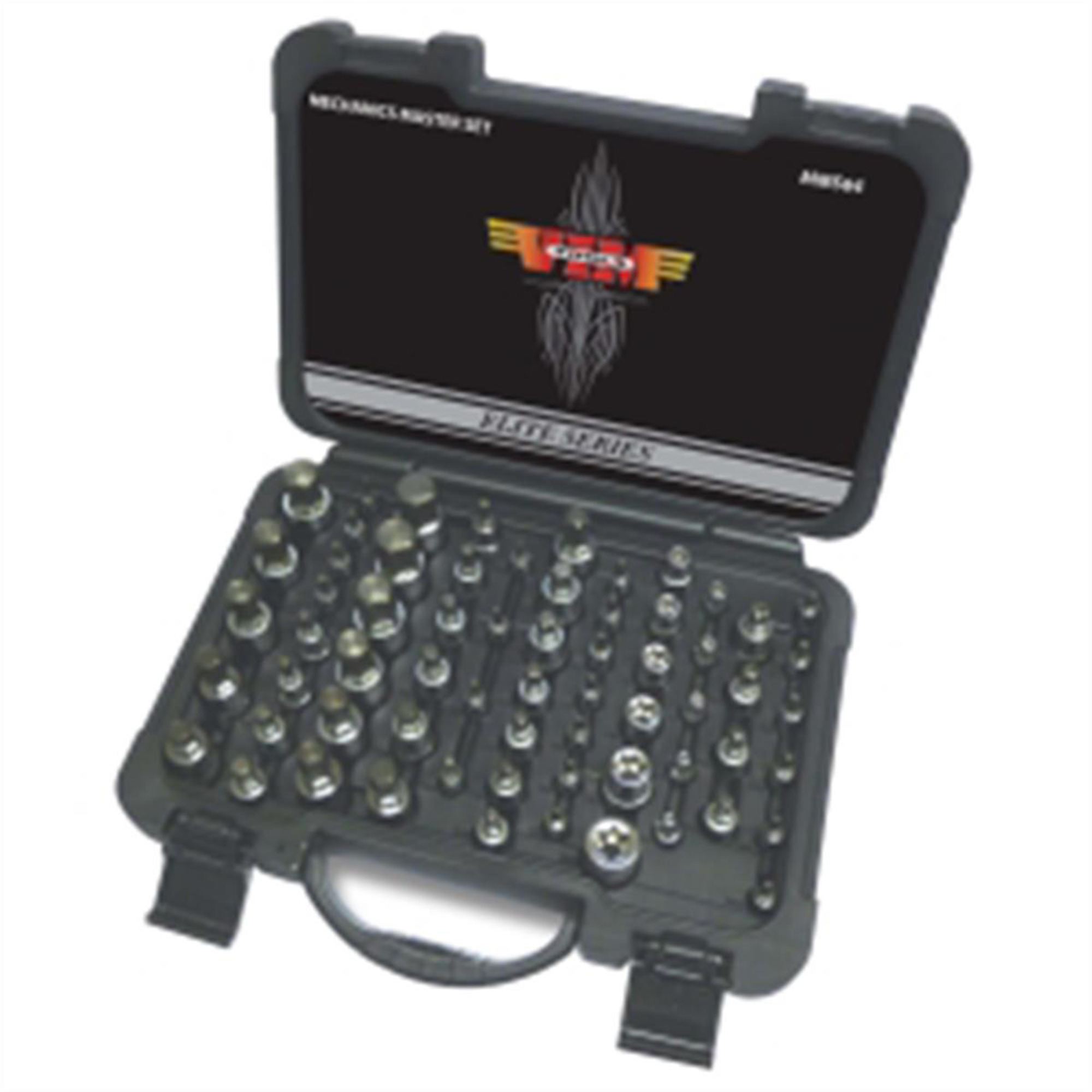 VIM Tools Mechanic's Master Hex and Torx Set — 64-Piece, S2 Steel, Satin Chrome Sockets, Model# VIMMMS64
